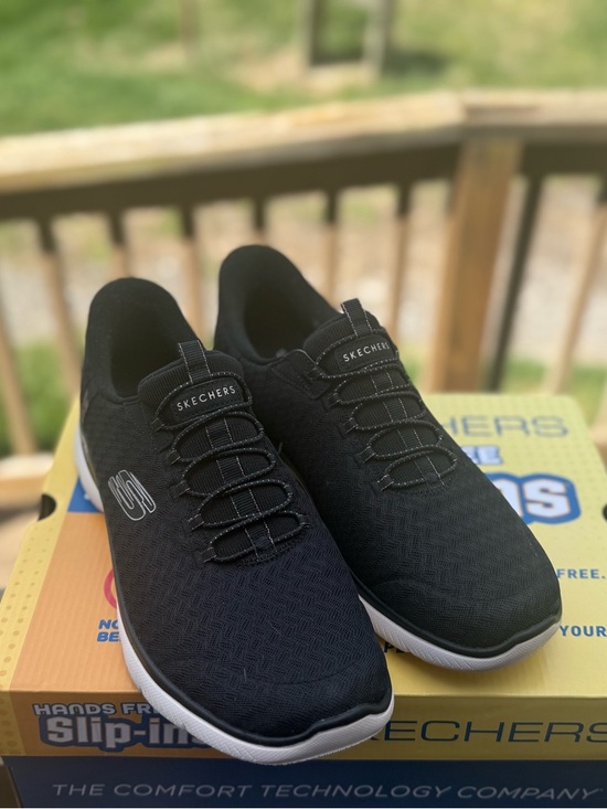 Skechers Shoes - Skechers Women’s Black Athletic Slip-On Sneakers Wide Fit and Arch Fit